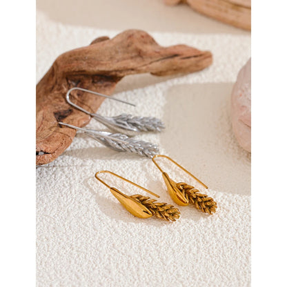 Wheat Charm Drop Earrings