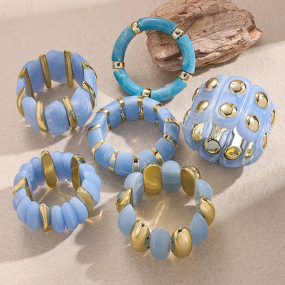 Boho Azure Waves Bangles