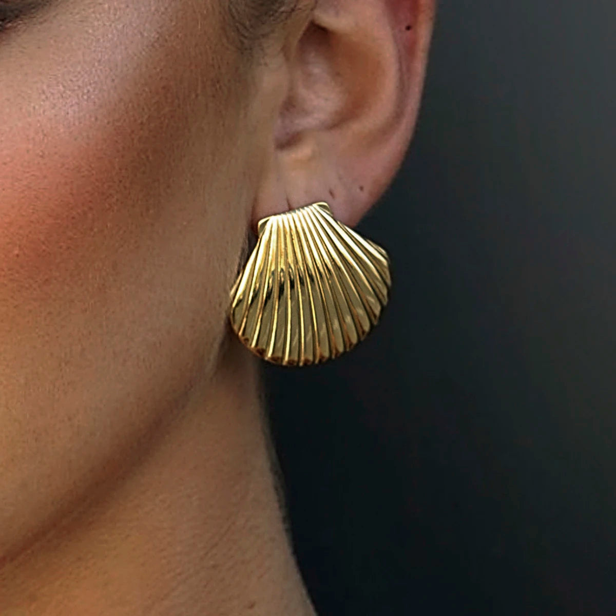 Coastal Glam Shell Earring