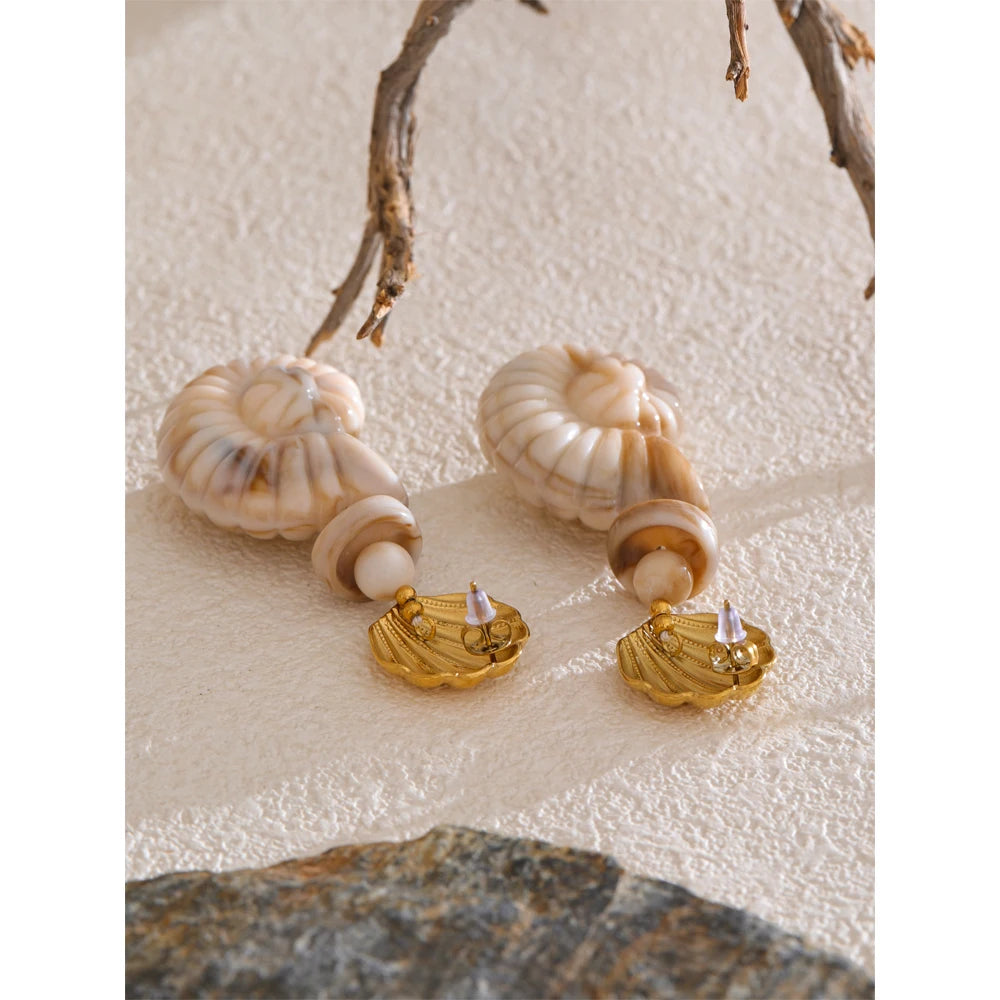 Ocean Conch Earrings