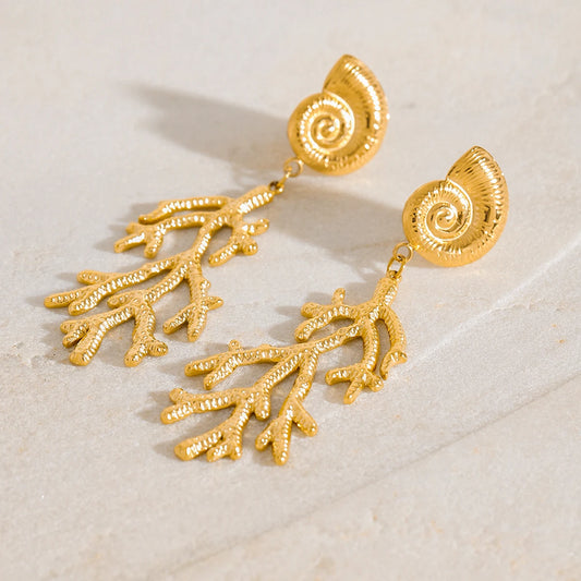 Golden Reef Whispers Earrings