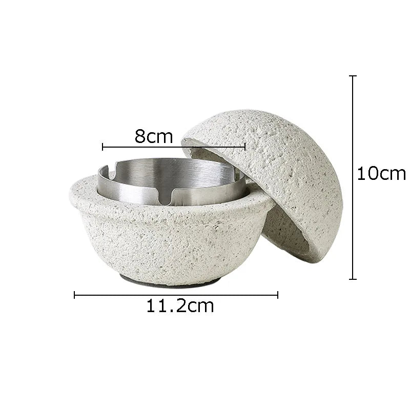 Spherical Concrete Ashtray