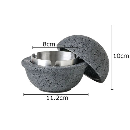 Spherical Concrete Ashtray