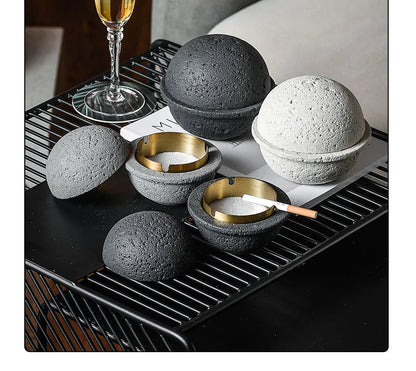 Spherical Concrete Ashtray