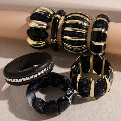 Midnight Eclipse Boho Bangle Set