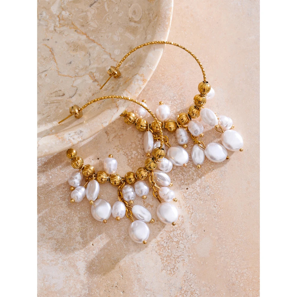 Sirena Pearl Hoops
