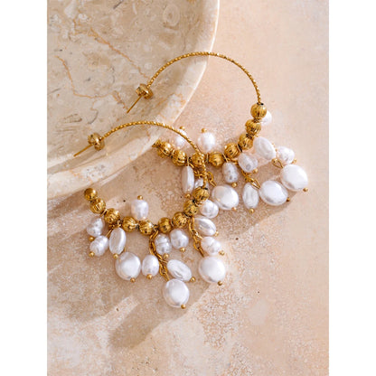 Sirena Pearl Hoops