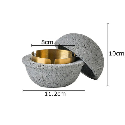 Spherical Concrete Ashtray