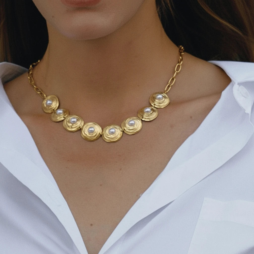 Golden Solstice Bloom Necklace