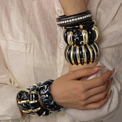 Midnight Eclipse Boho Bangle Set