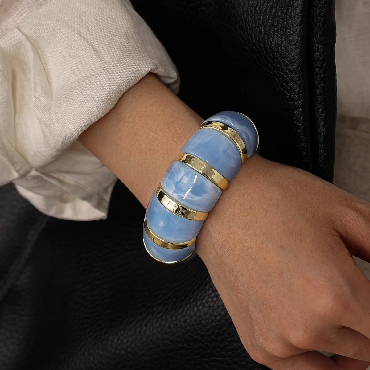 Boho Azure Waves Bangles