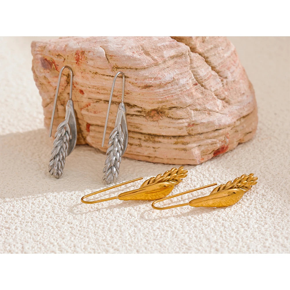 Wheat Charm Drop Earrings