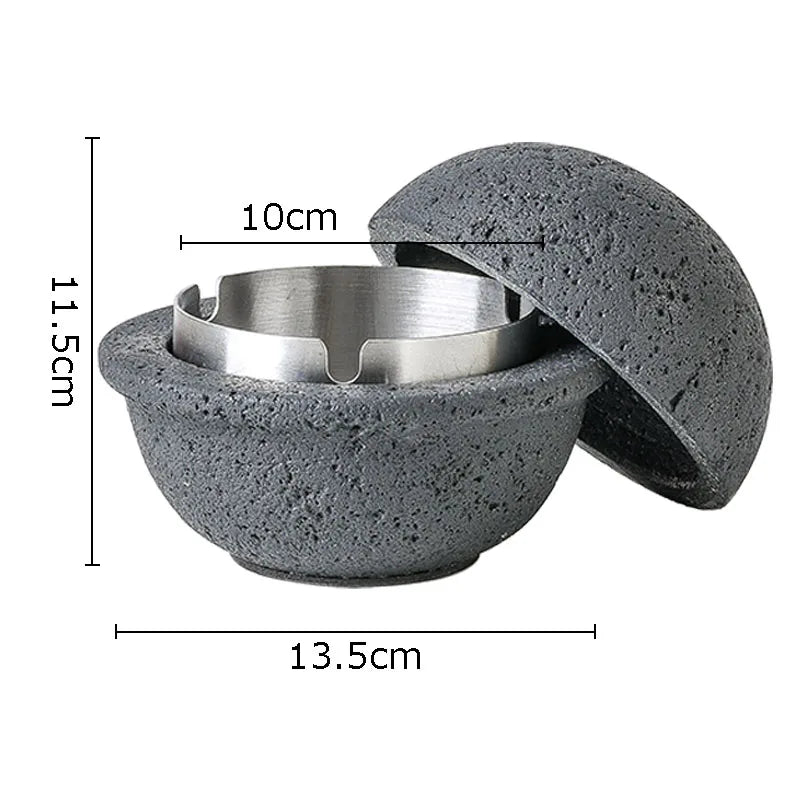 Spherical Concrete Ashtray